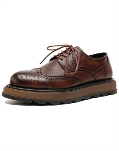 Коричневые мужские повседневные кожаные туфли, цвет Brown Weishibangwei