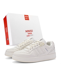 Низкие скейтерские кроссовки унисекс бежевые, цвет Beige Miniso