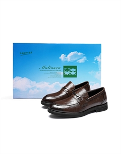 Мужские лоферы черно-коричневые коричневые, цвет Brown Mulinsen