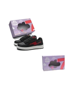 Износостойкие и легкие низкие скейтерские кроссовки унисекс в коробке черно-красные [Премиум улучшенные — более комфортные и долговечные] 7 sevfun