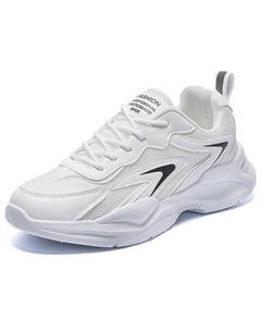 Антискользящие износостойкие массивные кроссовки мид-топ мужские белые, цвет White Tonybear