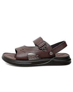 Мужские пляжные сандалии коричневые, цвет Brown Kung fu partners