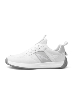 Дышащие и легкие мужские низкие кеды повседневные бело-серые, цвет White Gray Mulinsen