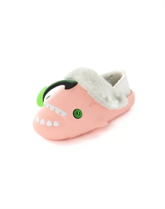 Акульи зимние тапочки Sharkicks с закрытым носком и каблуком, унисекс, розовые, цвет Pink Helloslippers