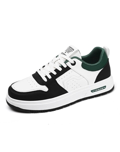 Мужские повседневные кеды низкие черно-белые, цвет White Black Tonybear