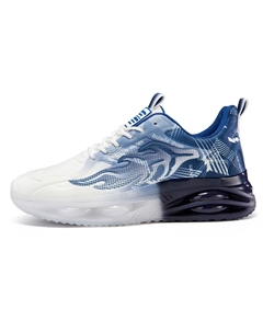 Низкие беговые кроссовки мужские бело-голубые, цвет White Blue Tonybear