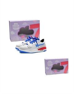 Низкие скейтерские кроссовки унисекс бело-сине-красные, цвет White Blue Red 7 sevfun