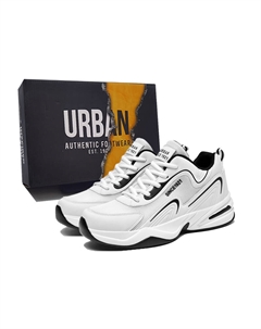 Антискользящие износостойкие мужские кэжуал кеды низкие белые, цвет White Urban authentic