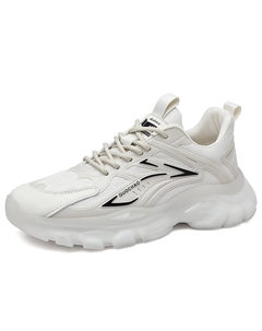 Мужские массивные кроссовки лоу-топ бело-черные, цвет White Tonybear