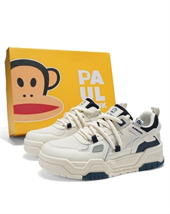 Скользоустойчивые и дышащие мужские скейтерские кеды низкие темно-синие, цвет Dark Blue Paul frank