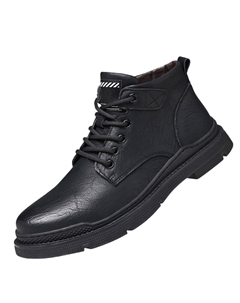 Мужские ботинки Martin без подкладки черные, цвет Black (Unlined Shoes) Captain illy