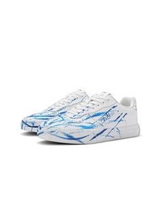 Низкие скейтерские кроссовки унисекс бело-голубые, цвет White Blue Miniso