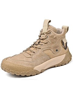 Тёплые утеплённые износостойкие короткие уличные ботинки мужские с подкладкой из песочного флиса, цвет Sand Fleece-Lined Dunnu