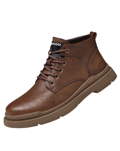 Мужские ботинки Martin без подкладки коричневые, цвет Brown Unlined Shoes Captain illy
