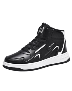 Скользоустойчивые износостойкие высокие скейтерские кроссовки унисекс черные, цвет Black Tonybear