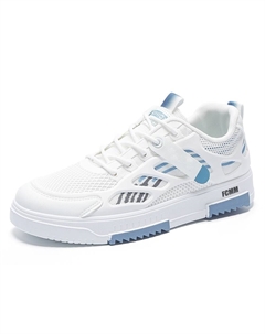 Мужские скейтерские кроссовки низкие бело-синие серые бежевые, цвет White Blue Fcmm