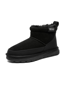 Термоусадочные противоскользящие короткие зимние ботинки мужские черные маленькие, цвет Black, Small Weishibangwei