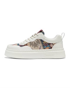 Мужские скейтерские кроссовки низкие белые, бело-синие, цвет White Hla