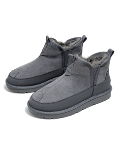 Серые мужские короткие зимние ботинки, цвет Gray Kangaroo head