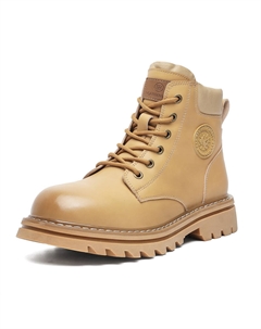 Короткие ботинки Мартин на среднем каблуке унисекс коричневые (размер S), цвет Brown (Size Small) Weishibangwei