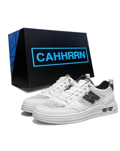 Дышащие низкие скейтерские кроссовки мужские бело-синие, цвет White Blue Cahhrrn