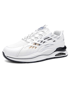 Износостойкие мужские низкие кеды повседневные бело-черные, цвет White Black Tonybear