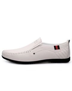 Мужские повседневные кеды низкие черно-белые белые, цвет White[Leather Shoe Size: Athletic Shoes 41 = Size 40 in This Model] Mulinsen