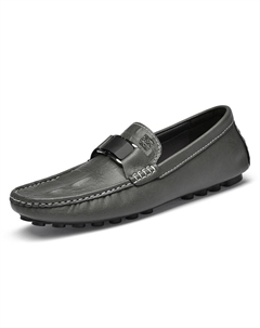 Мокасины мужские черные/синие/белые/серые серые, цвет Gray[Leather Shoe Size: Athletic Shoes 41 = Size 40 in This Model] Mulinsen