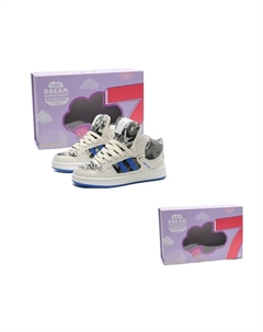 Антискользящие износостойкие мид-топ скейтборд кроссовки унисекс серо-зеленые в коробке - бежево-голубые, цвет Beige Blue 7 sevfun