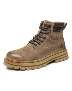 Короткие берцы мартин мужские хаки без утепления, цвет Khaki (No Fleece-Lined) Kuding