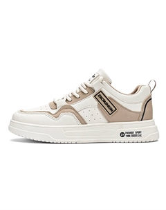 Мужские низкие скейтерские кеды бежевые, цвет Beige Tonybear