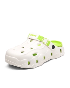 Клоги унисекс бело-зеленые, цвет White Green Kupe