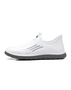 Амортизирующие легкие низкие кеды мужские белые, цвет White Mulinsen