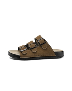 Полиуретановые противоскользящие шлепанцы мужские хаки, цвет Khaki Hla