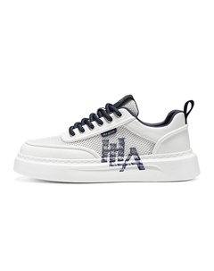 Мужские низкие скейтбордские кроссовки бело-синие, цвет White Blue Hla