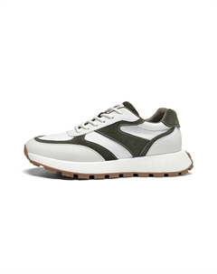 Мужские повседневные кеды низкие бело-зеленые, цвет White Green Hla