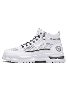 Дышащие полувысокие повседневные кроссовки мужские бежево-зеленые, цвет Beige Green Cahhrrn