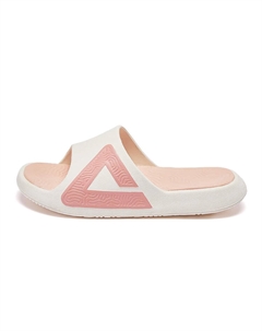 Классические полосатые тапочки-шлепанцы с противоскользящей подошвой, бесшумные, устойчивые к истиранию, унисекс, бело-розовые, из холста, белый цвет/розовый Peak