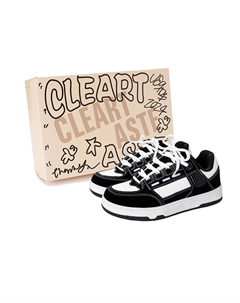 Прочные легкие и дышащие лоу-топ скейтборд кроссовки унисекс черные, цвет Black Cleartaste