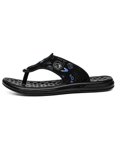 Мужские шлепанцы черно-синие, цвет Black Blue Chint