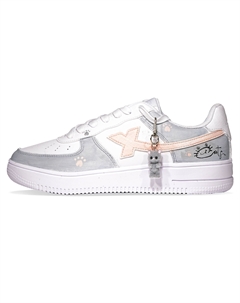 Кроссовки Air Force One нескользящие амортизирующие износостойкие низкие скейтерские унисекс бело-серые, цвет White Gray Xtep