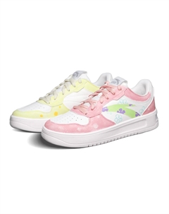 Скользоустойчивые амортизирующие износостойкие лоу-топы для скейтбординга мужские розово-желтые непарные, цвет Pink Yellow Mismatched Anta