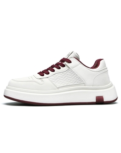 Скользоустойчивые легкие низкие скейтерские кроссовки для мужчин с эффектом увеличения роста, бело-красные, сетчатые, летние Aokang