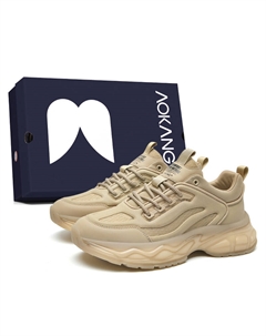 Модные массивные кроссовки Play Series мужские низкие панда черный, песчаный дюны желтый - песчаный дюны желтый, цвет Sand Dune Yellow[Standard Sports Shoe Size] Aokang