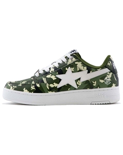 CLOT EGRA CAMO BAPE STA устойчивые к истиранию низкие скейтерские кроссовки мужские зеленые, цвет Green A bathing ape®