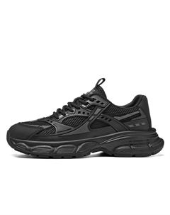 Скользоустойчивые, износостойкие, дышащие низкие массивные кроссовки - черные, спортивная обувь, размер, цвет Black-Athletic Shoes Size Aokang