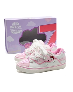 Износостойкие и легкие лоу-топ скейтборд кроссовки унисекс розовый белый, цвет Pink White 7 sevfun