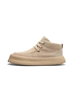 Ботинки мужские абрикосовые, утепленные с коричнево-желтой флисовой подкладкой Pardasaul