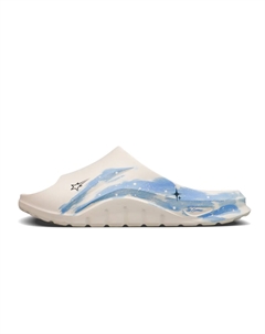 Мягкие шлепанцы на платформе унисекс бежево-бело-голубые, цвет Beige White Blue Li-ning