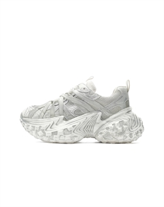 Амортизирующие дышащие легкие низкие кроссовки унисекс в бело-серой гамме, цвет White Gray C°banner